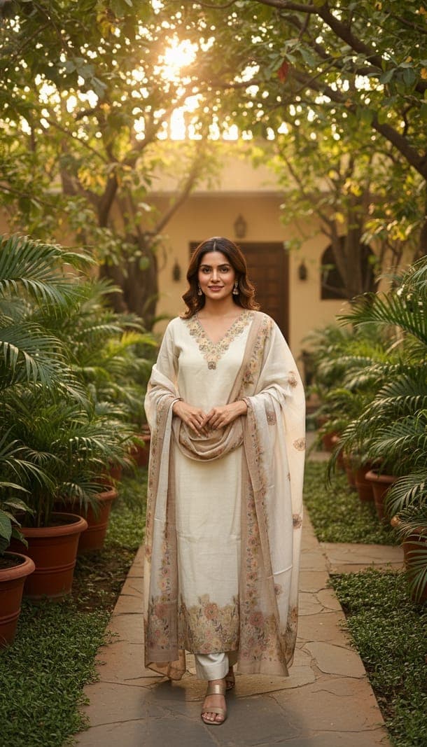 Ethereal Floral Radiance Suit