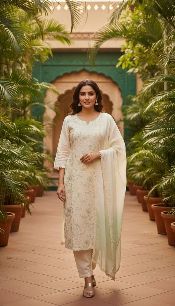 Ethereal Mint Floral Ensemble